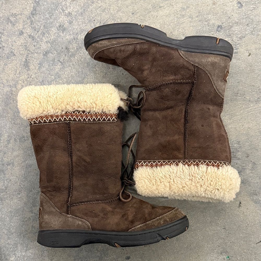 UGG Dark Brown Shearling Boots